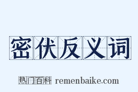 密伏反义词是什么意思的图片